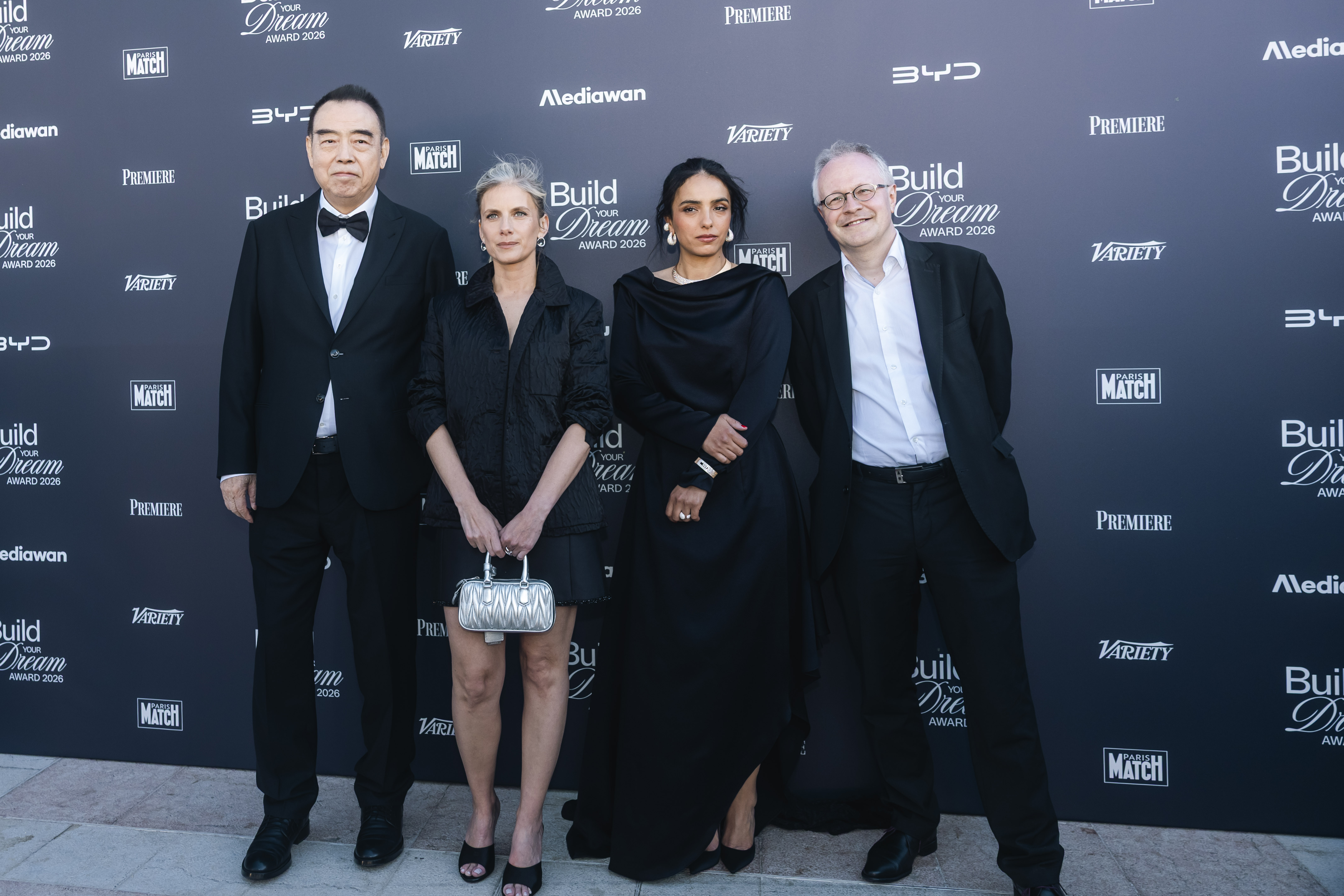 Build Your Dream Award International Jury Members (From left to right: Chen Kaige, Mélanie Laurent, Hafsia Herzi and Thierry Chèze)